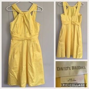 David's Bridal Yellow Dress